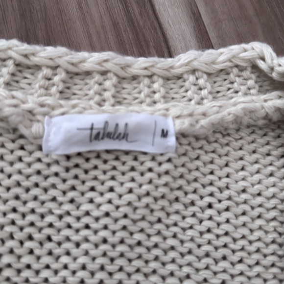 Talulah Cream 3d Strawberry Applique Knit Cardigan Sweater M Balloon Sleeve‎ t2 - Picture 6 of 7